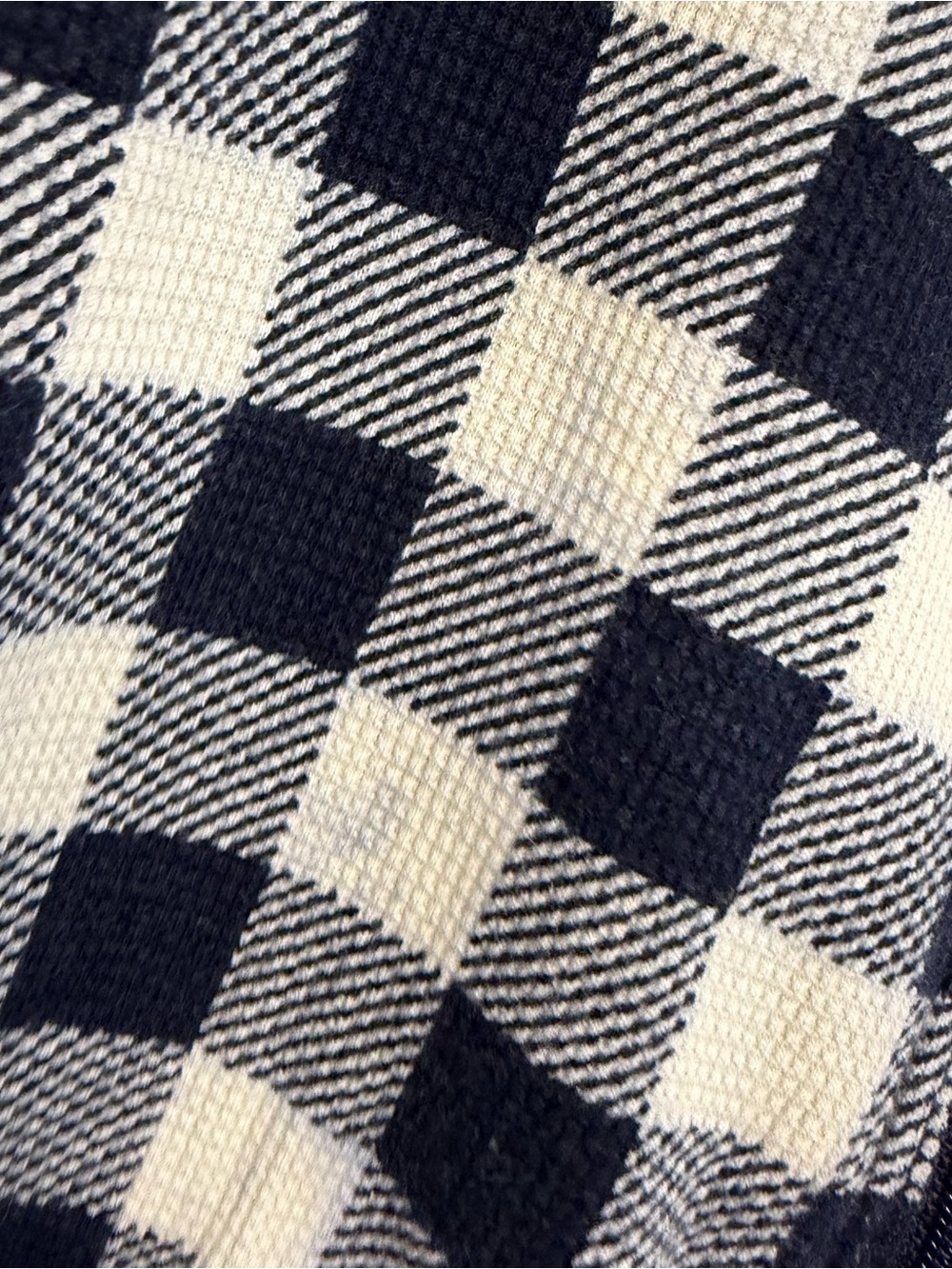 Ralph Lauren Navy and White Buffalo Check Zip Front Jacket XL - Picture 4 of 5